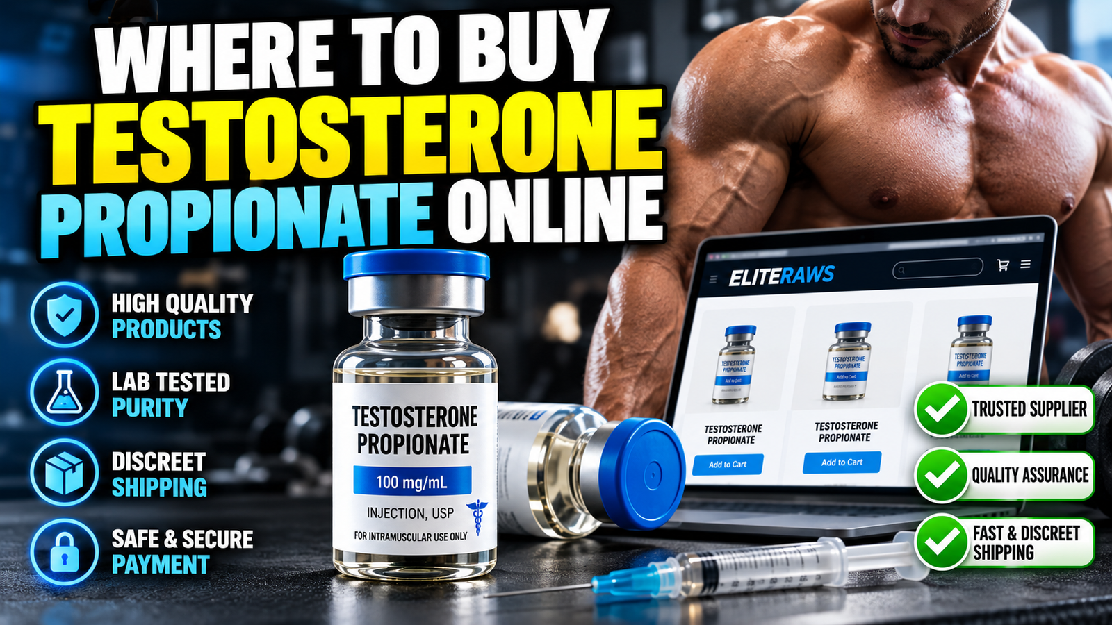 Testosterone propionate online buying guide covering product quality, pharmacy verification, and safety.